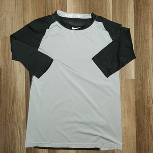 NIKE Pro longsleeve shirt size Small Dri Fit black and gray
